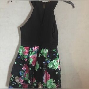 Teeze Me Black Floral Kids Dress